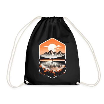 Adventure Travel - Drawstring Bag - black - Front
