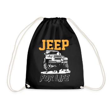 Plans avec Jeeps - Sac de sport léger - noir - Devant