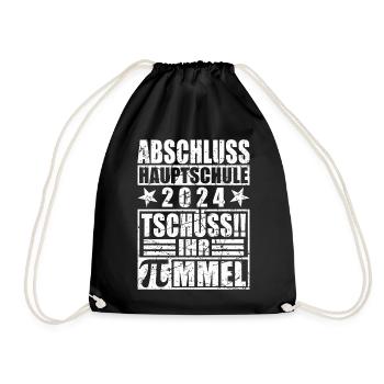 Abschluss 2024 Hauptschule - Turnbeutel - Schwarz - Vorne