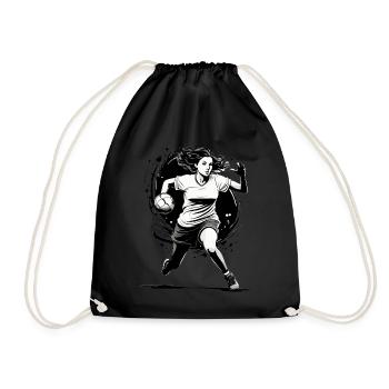 Joueur de handball streetwear Un style iconique - Sac de sport léger - noir - Devant