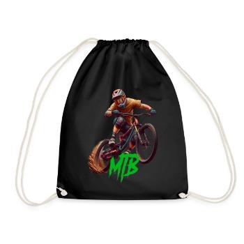 MTB Bike - Turnbeutel - Schwarz - Vorne