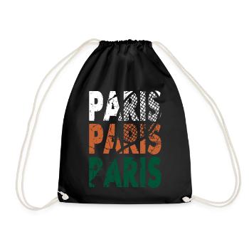 Maillot de tennis Paris Tournament Design Pullover Sweat à capuche - Sac de sport léger - noir - Devant