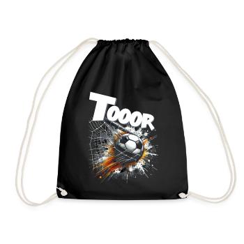Tooor Fussballtrikot Deutschland Fan Flagge - Turnbeutel - Schwarz - Vorne
