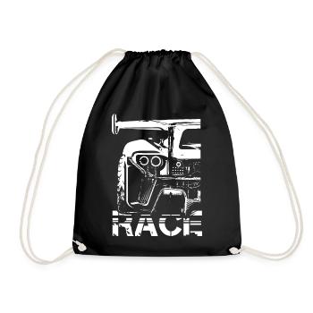 Voiture de course Racing Symbole Racing utilisé look Logo - Sac de sport léger - noir - Devant