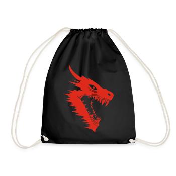 Red Dragon Attack - Drawstring Bag - black - Front