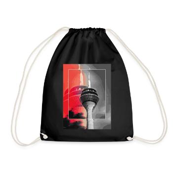 Dusseldorf Skyline TV Tower Germany City - Drawstring Bag - black - Front