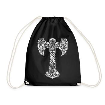 Mjöllnir symbole viking - Sac de sport léger - noir - Devant