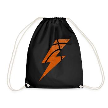 Energetischer Basketball Blitz - Turnbeutel - Schwarz - Vorne