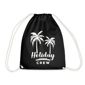 Holiday Crew Palm Design - Drawstring Bag - black - Front