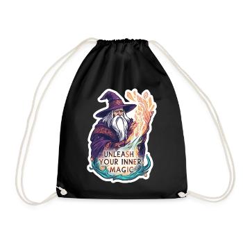 Alter Zauberer Magier – Unleash Your Inner Magic - Turnbeutel - Schwarz - Vorne
