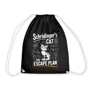 Schrödinger Cat The Escape Plan - Drawstring Bag - black - Front