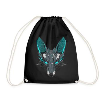 Mecha-Fuchs - Turnbeutel - Schwarz - Vorne