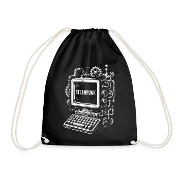 Steampunk Computer Getriebe - Turnbeutel - Schwarz - Vorne