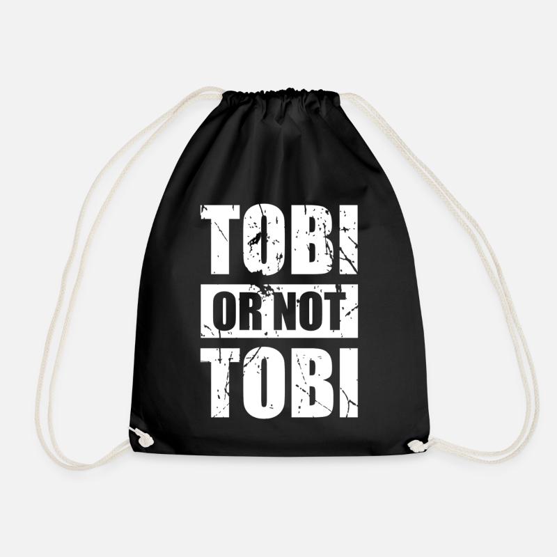 Tobi or not Tobi - Original Retro Design - Turnbeutel - Schwarz
