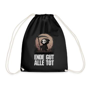 All's Dead – Grim Reaper Humor - Drawstring Bag - black - Front