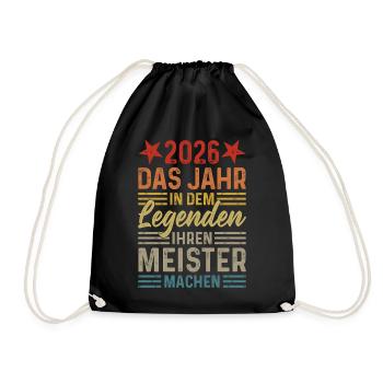 2026 The Year Legends Make Their Master - Drawstring Bag - black - Front