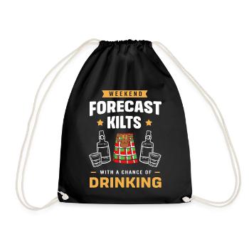 Schottenrock Schottland Scotland Kilt - Drawstring Bag - black - Front