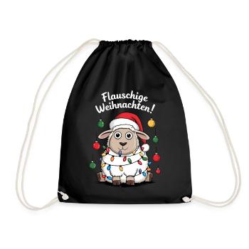 Ferme de bergers de Noël de moutons drôles - Sac de sport léger - noir - Devant