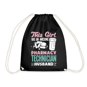 Pharmacist Pharmaceutical Technical - Drawstring Bag - black - Front