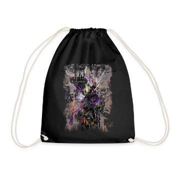 Abstract Texture - Drawstring Bag - black - Front
