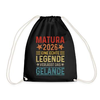 Matura 2026 A legend leaves the site - Drawstring Bag - black - Front