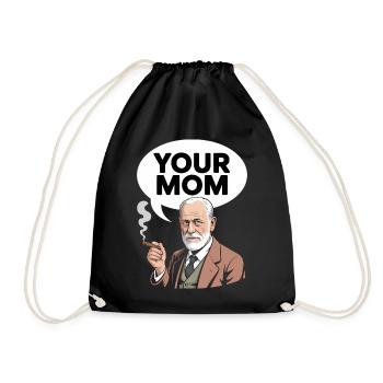 Ta mère - T-shirt drôle de Sigmund Freud - Sac de sport léger - noir - Devant