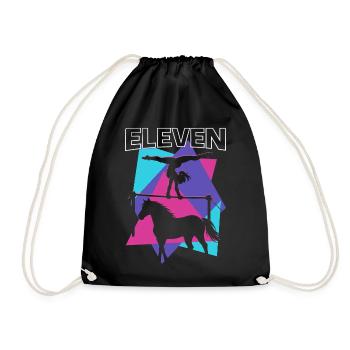 Don de gymnaste de saut pour le 11e anniversaire des chevaux - Sac de sport léger - noir - Devant