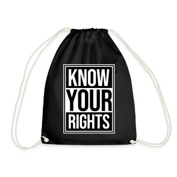 Connaissez vos droits Activisme Justice Liberté - Sac de sport léger - noir - Devant