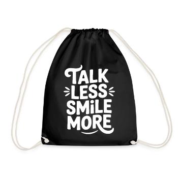 Parler moins, sourire plus - Sac de sport léger - noir - Devant