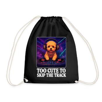 DJ Maltipoo : Trop mignon pour passer la piste - Neon Art - Sac de sport léger - noir - Devant