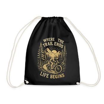 Sentier vintage pour VTT – Flow & Mountains Design - Sac de sport léger - noir - Devant