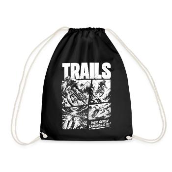 Trails Mountainbike Abenteuer - Turnbeutel - Schwarz - Vorne