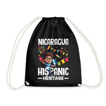 Fierté et Foyer du drapeau du Nicaragua - Sac de sport léger - noir - Devant
