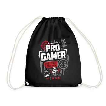 Pro Gamer No Mercy Style - Turnbeutel - Schwarz - Vorne