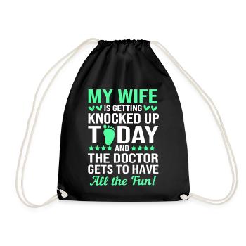 Embryo Transfer Day Fetus - Drawstring Bag - black - Front