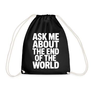 Demandez-moi à propos de la fin du monde - Sac de sport léger - noir - Devant