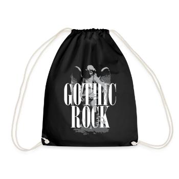 Gothic Rock with angel design typography - Drawstring Bag - black - Front