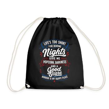 Good Scare Horror Night Quote - Drawstring Bag - black - Front