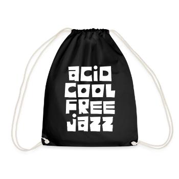 Acid Cool Free Jazz Musik-Logo - Turnbeutel - Schwarz - Vorne