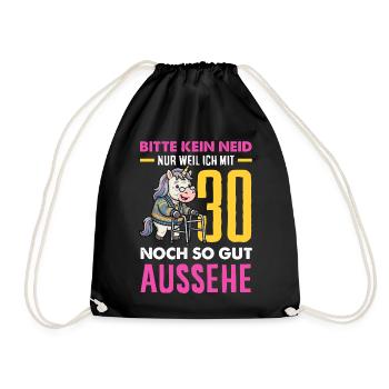 Mit 30 Noch So Gut Aussehe - Turnbeutel - Schwarz - Vorne