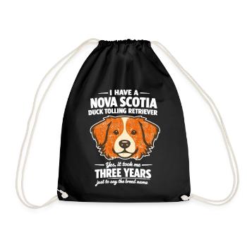 Retro Nova Scotia Duck Tolling Retriever Spruch - Turnbeutel - Schwarz - Vorne