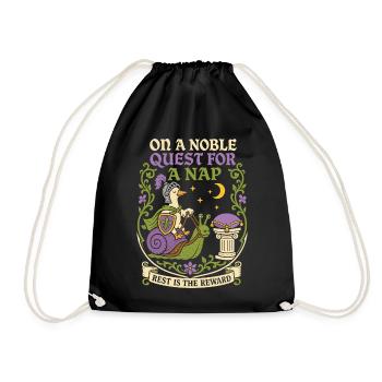 Noble knight in search of sleep - Drawstring Bag - black - Front
