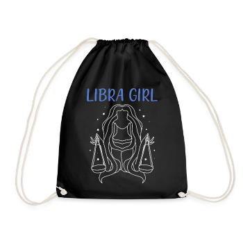 Zodiac sign Libra - Drawstring Bag - black - Front
