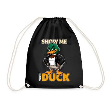 Montre-moi ton canard drôle de jeu de mots avec des canards - Sac de sport léger - noir - Devant