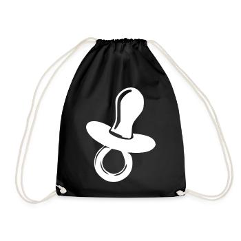 Baby Birth Gift - Drawstring Bag - black - Front