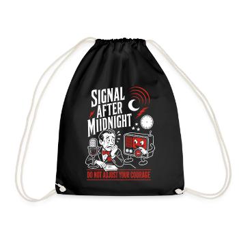 Signal After Midnight Radio Horror - Drawstring Bag - black - Front