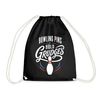 Bowling Pins Hold Grudges - Turnbeutel - Schwarz - Vorne