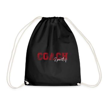 Sports Coach Humor Sports Coach Coach - Drawstring Bag - black - Front