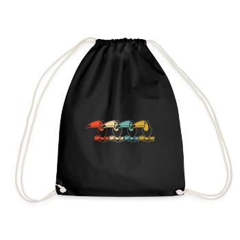 Forêt tropicale des oiseaux toucans - Sac de sport léger - noir - Devant
