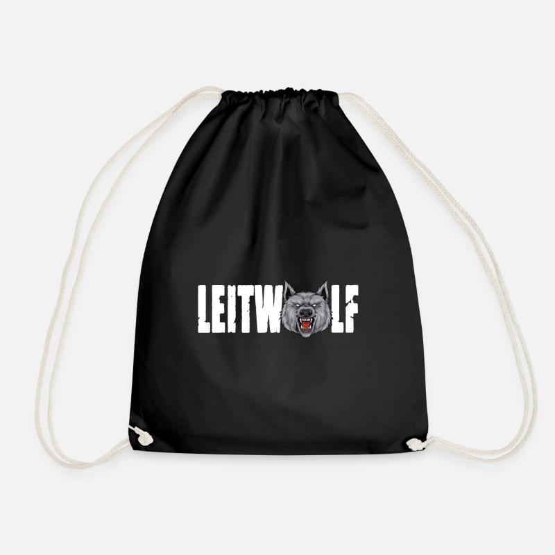 Leitwolf Alpha Wolf Kapitän Teamführer Trainer - Turnbeutel - Schwarz